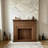 Nut-Brown Solid Wood Freestanding Fireplace