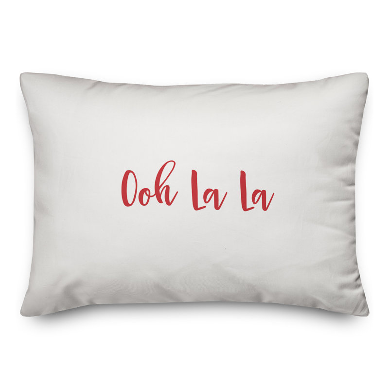  Oooh La La Throw Pillow, Red/White
