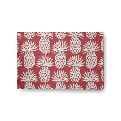 Tapis tissé à plat rouge Focus