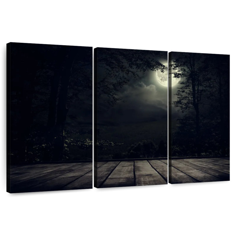 Marvelous Full Moon, 36" H x 57" W