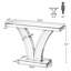 Console à miroir 39 po, table d'entrée moderne argent