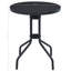 Table d'appoint de jardin en acier thermolaqué noir 23,6 po