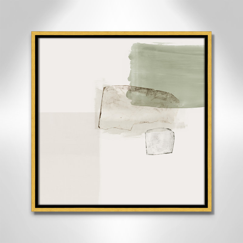 Carolsue Summer Days with You - Floater Frame Painting on Canvas, 17.5" H x 17.5" W, Gold