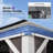 PURPLE LEAF 14' X 24' Hardtop Gazebo With Double Galvanized Steel Roof Awning And Upgrade Curtain For Patio Lawn And Garden, Grey-136051852-136051851
