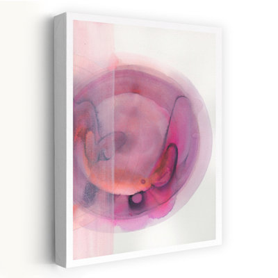 Fluid Magenta Bloom Abstract Colorful Delicate Wall Art Print