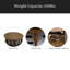 Table basse 31,5 pouces ronde à trois portes avec rangement, table basse moderne en placage de bois véritable, convient au salon, à un appartement ou au bureau, idéale pour les petits espaces-746102887