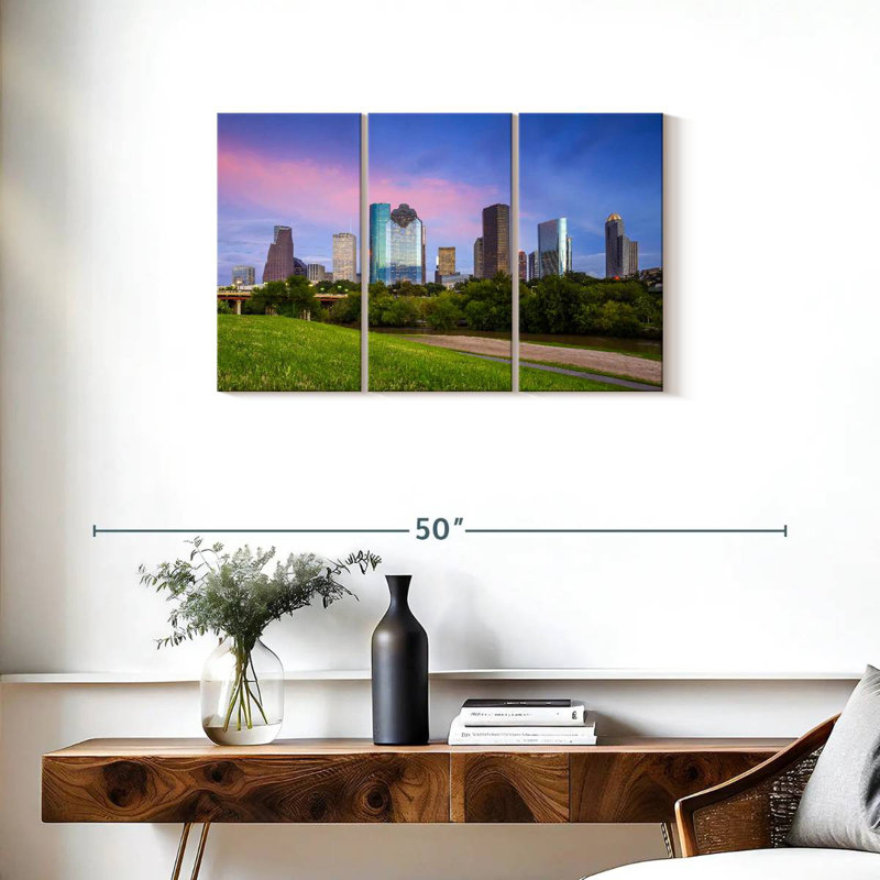Coucher de soleil Sirci Houston, Texas, H 20 po x l 33 po