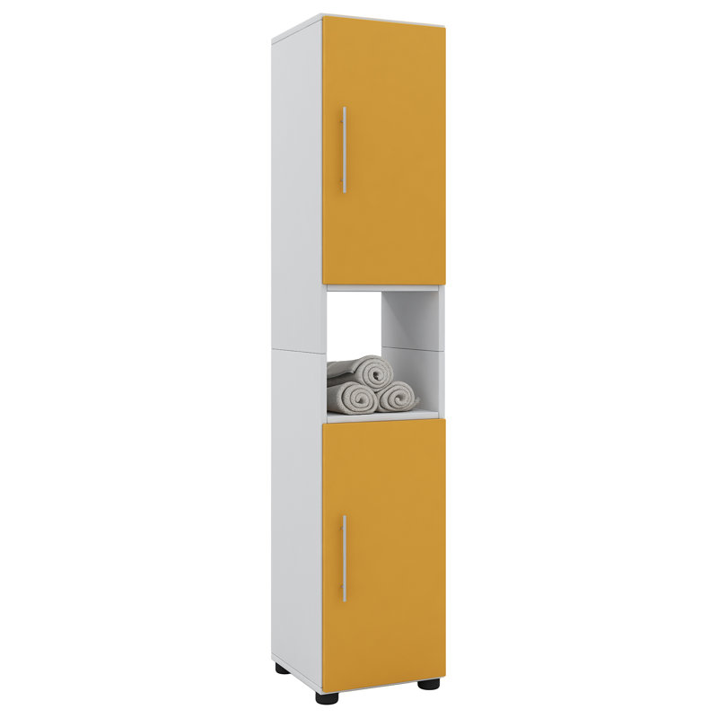 Anik Freestanding Bathroom Cabinet, 152" H x 31" W x 30" D, Black