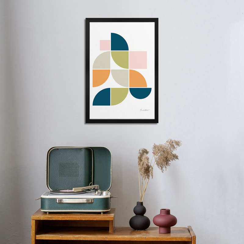 Mid Century Geo II - reproduction d'art murale - affiche de galerie, H 32 po x l 24 po