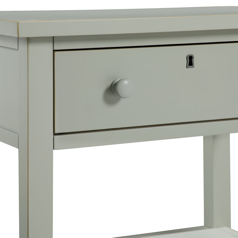 Ensemble de 2 tables de chevet avec rangement Adasia, Gris