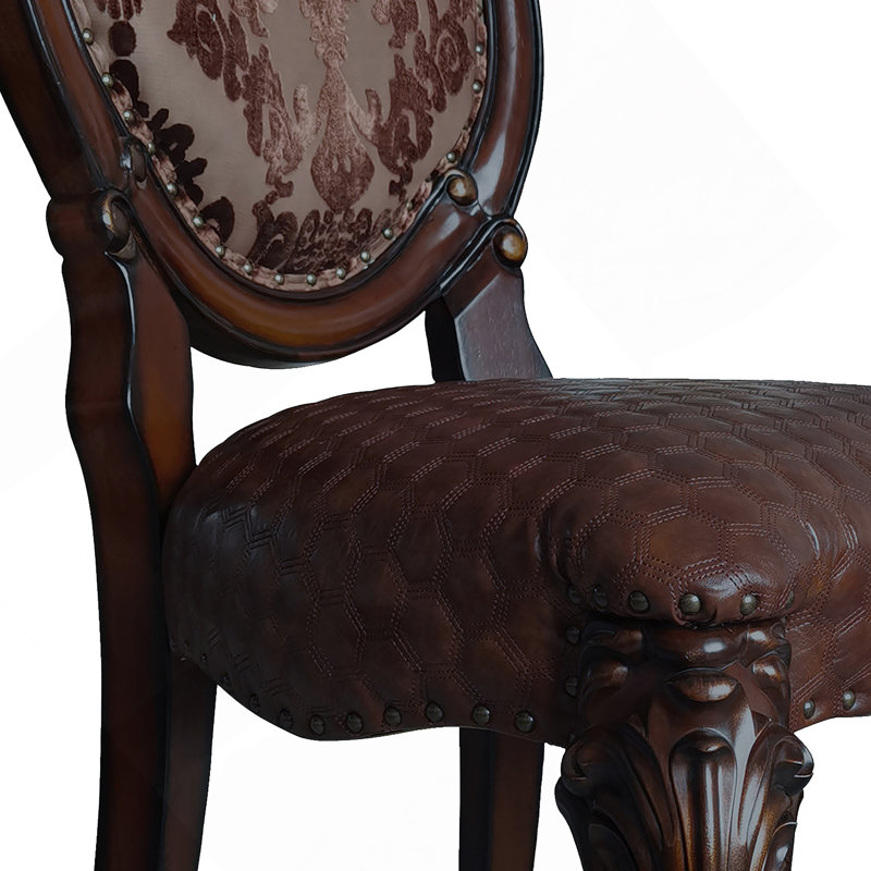 Ensemble de 2 chaises d'appoint Versailles avec dossier en chaîne à bulles et confort ergonomique
