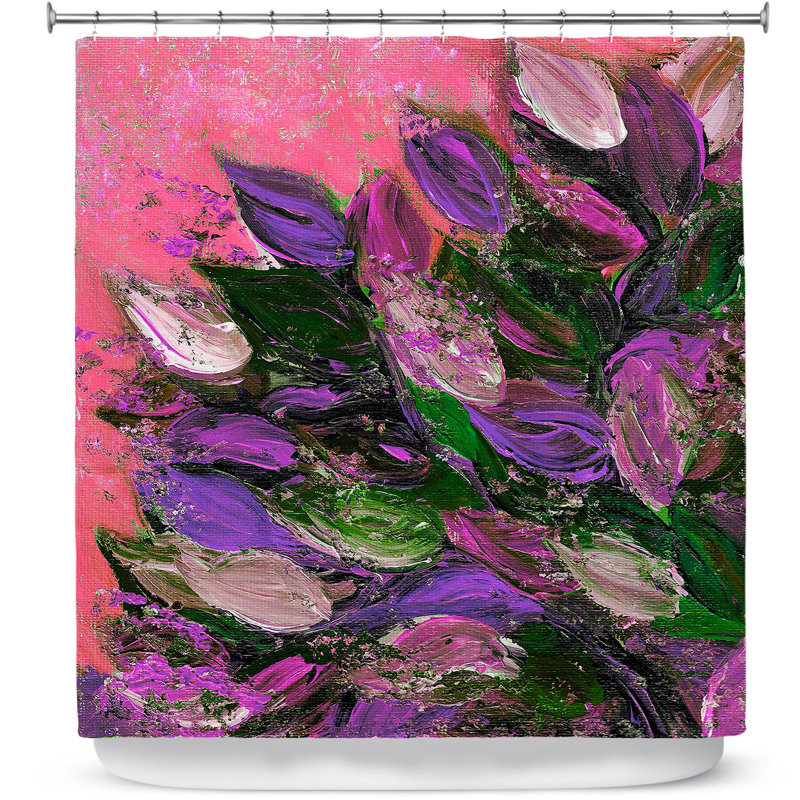 Rideau de douche Blooming Beautiful I, Mauve