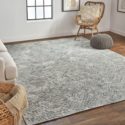 Tapis gris tissé à la main