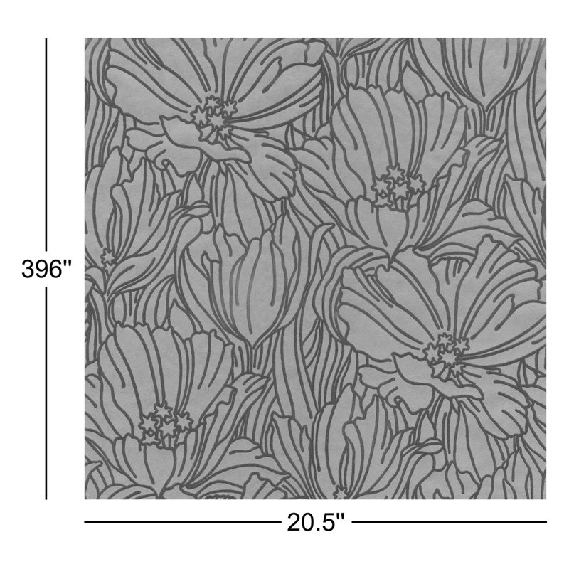 Selwyn Metallic Copper Floral Wallpaper, Green
