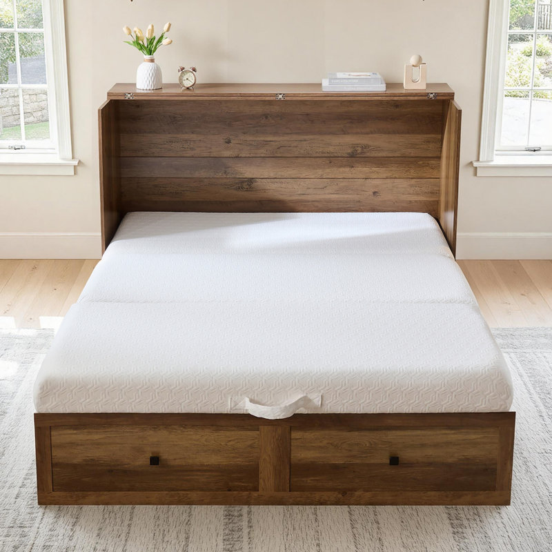 Matelas en mousse viscoélastique pliable 6 "avec housse antidérapante pour lit escamotable 6", Lit double