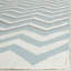 Tapis bleu en laine, viscose et coton à tissage plat Naomi-16769866