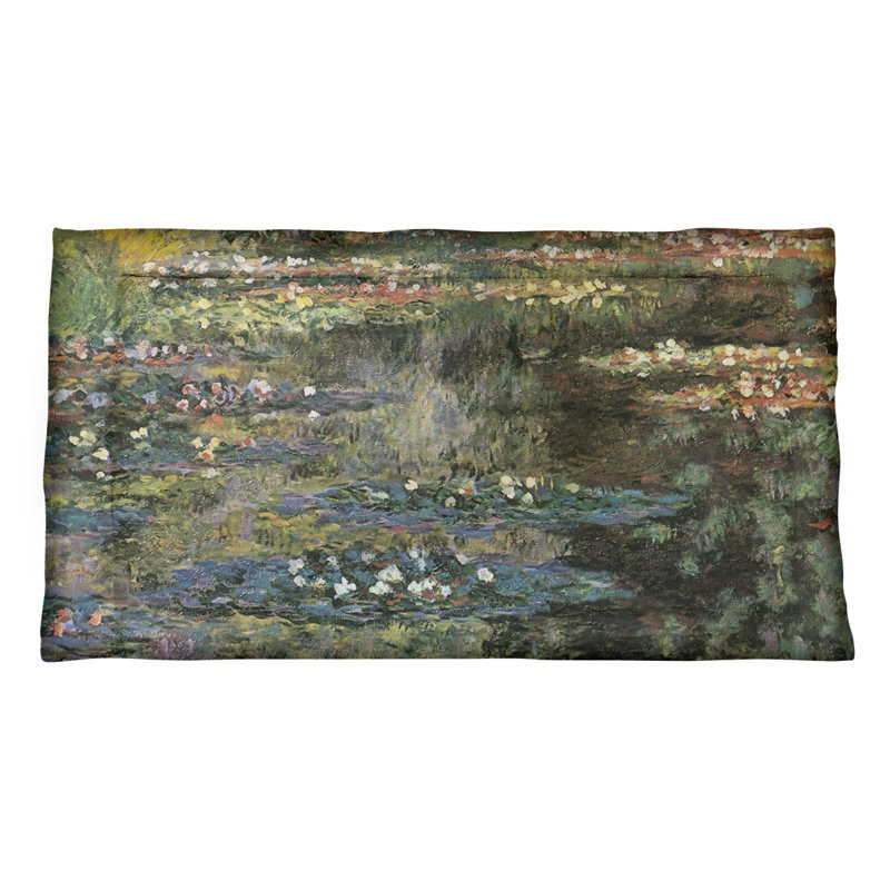 Housse de coussin Claude Monet, nénuphar à Giverny, Grand, Microfibre