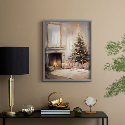 Art des Fêtes de Noël - Série 2 - CECI, reproduction d'art encadrée - bois massif