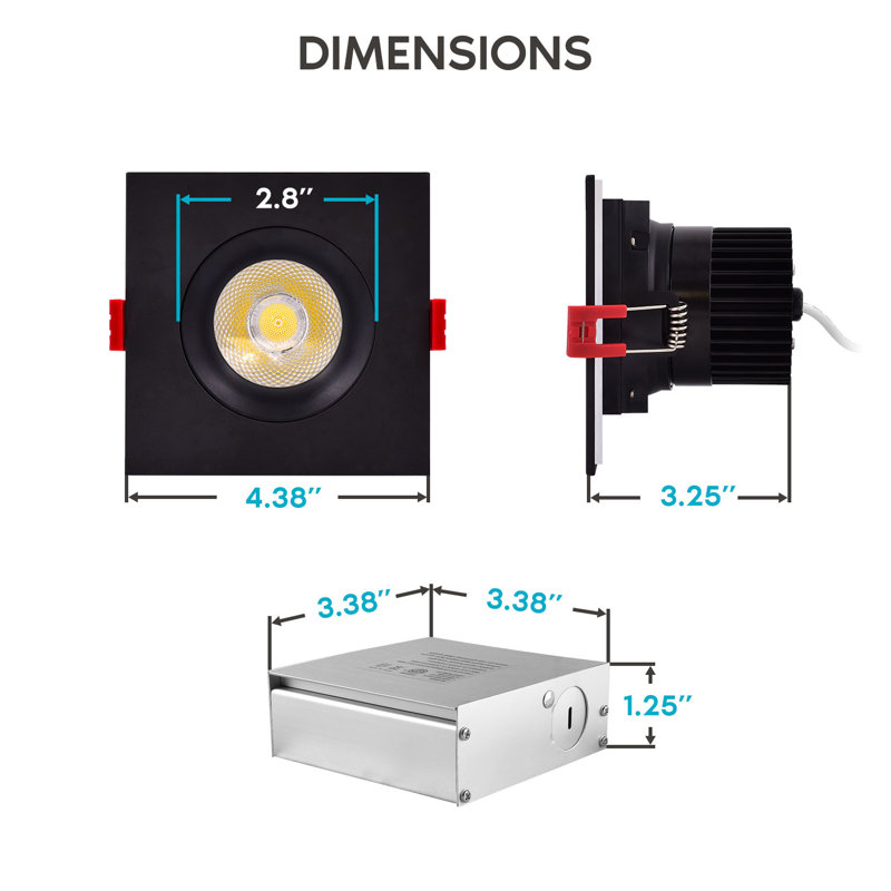 Ensemble d'éclairage encastré 4 "Ultra Slim