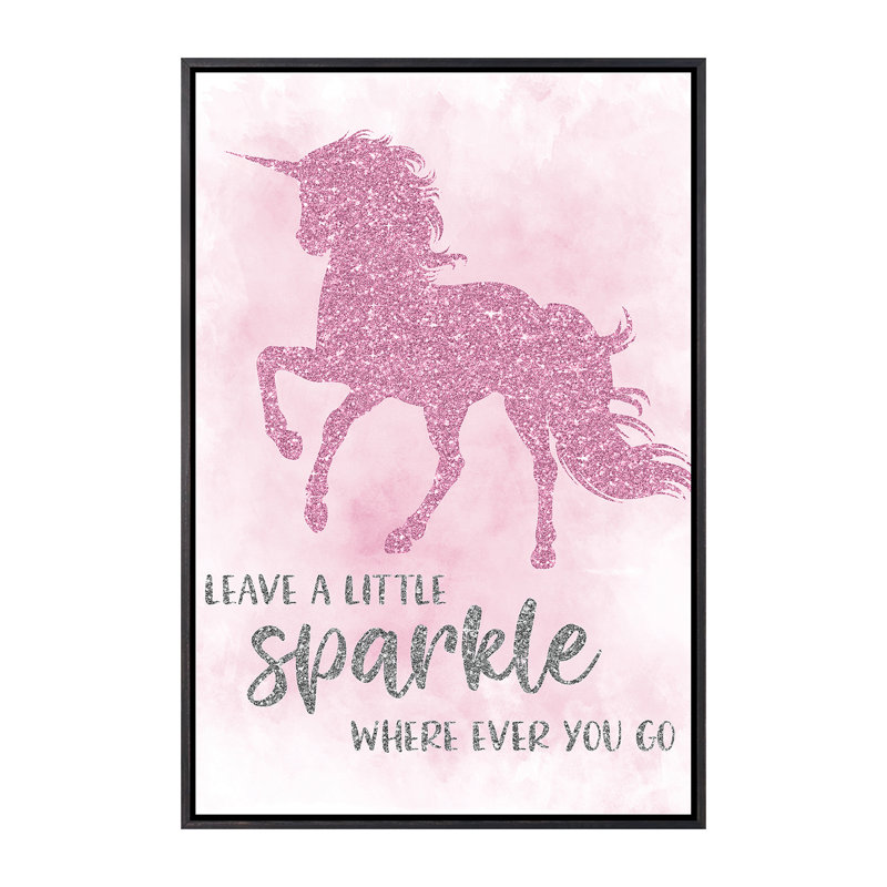 Art sparkle, Toile avec cadre noir patiné, H 26 po x l 18 po x P 1,5 po