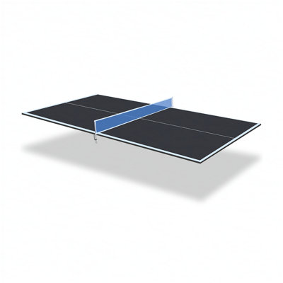 6*3ft Black Mid-Size Ping Pong Conversion Top Foldable & Portable Table Tennis Table Top for Indoor Games