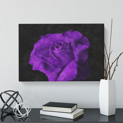 Purple Rose Flower Vol.3 - Wrapped Canvas