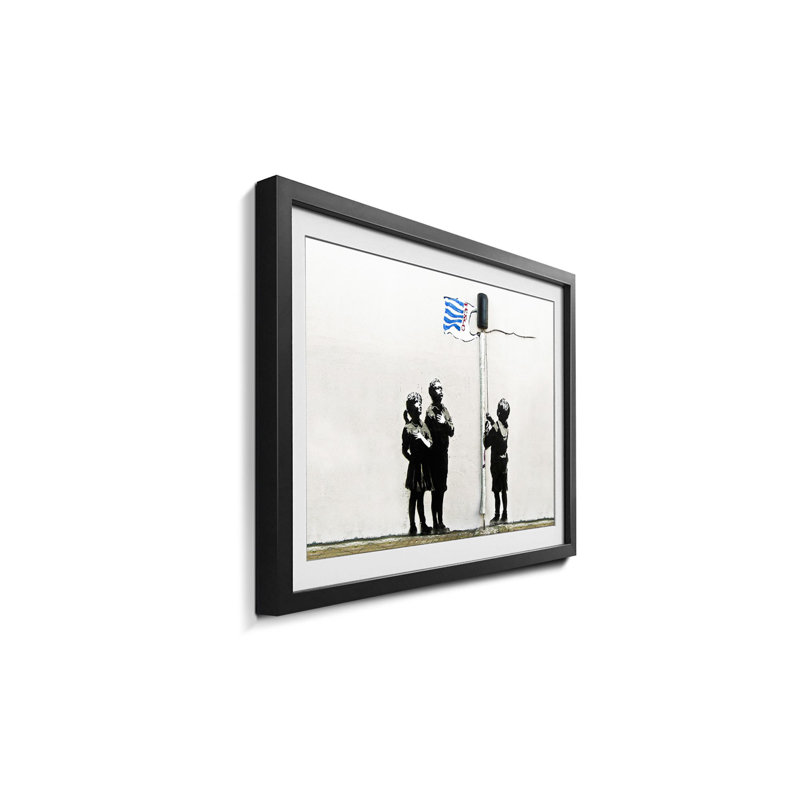 Streetart No.18 by Banksy - Single Picture Frame Print, 64cm H x 84cm W x 2.2cm D