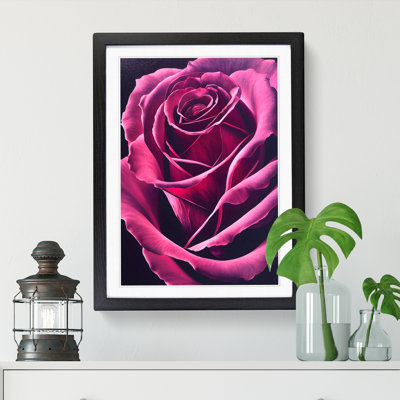 Rose Painting Avant Garde 1 Piece Single Picture Frame Wall Art