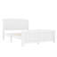 Lit plateforme, bois massif avec lattes de support, structure solide, aucun sommier requis, blanc