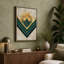 Golden Sunburst Art Deco - Wrapped Canvas-785032237-785032239