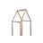 Metal House-Shaped Fire Wood Holder with Handle-1501104352