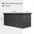Domi Louvered 160 Gallons Gallon Water Resistant Resin Storage Bench with Lock and Wheels in Gray