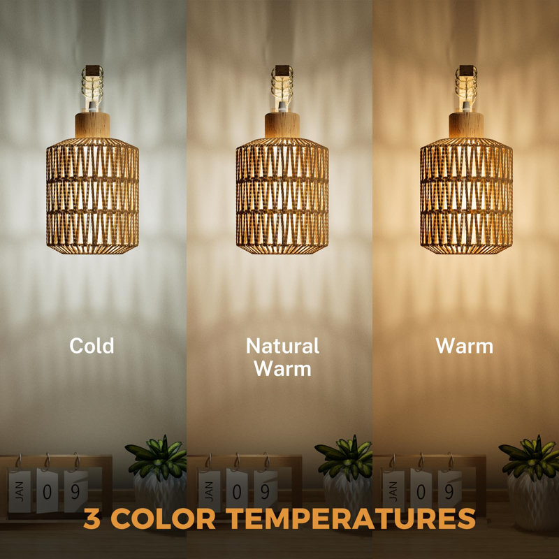 Aalexis Rattan Armed Sconce Battery Operated