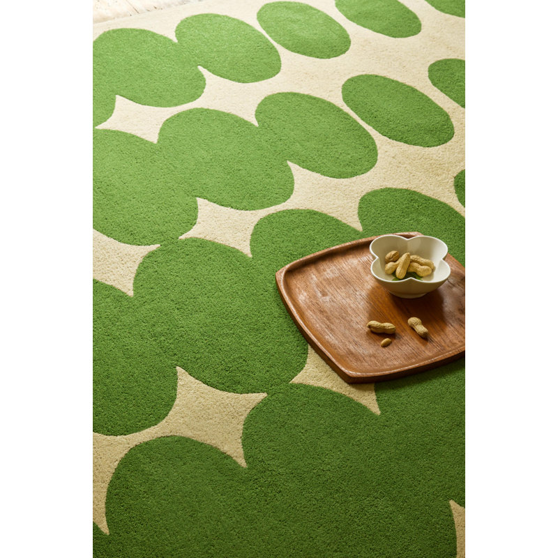 Hand Tufted Wool Geometric Area Rug, Rectangle 8'2" x 11'6"