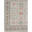 Tapis oriental touffeté à la main ivoire et bleu en laine touffeté à la main 5 pi x 8 pi