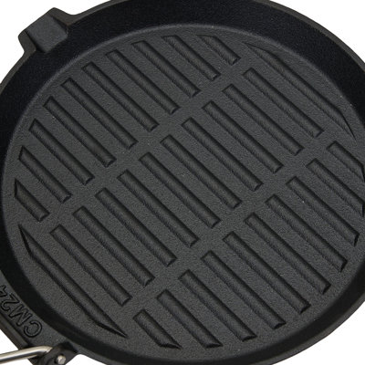 23.5cm Cast Iron Grill & Griddle Pan