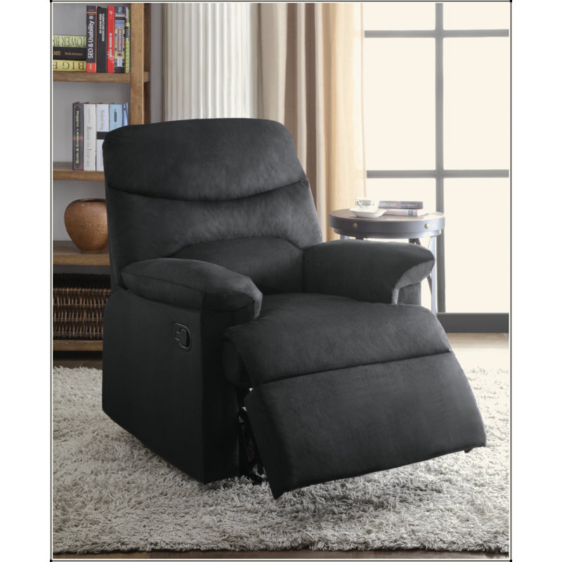 Fauteuil inclinable en tissu tissé, Noir