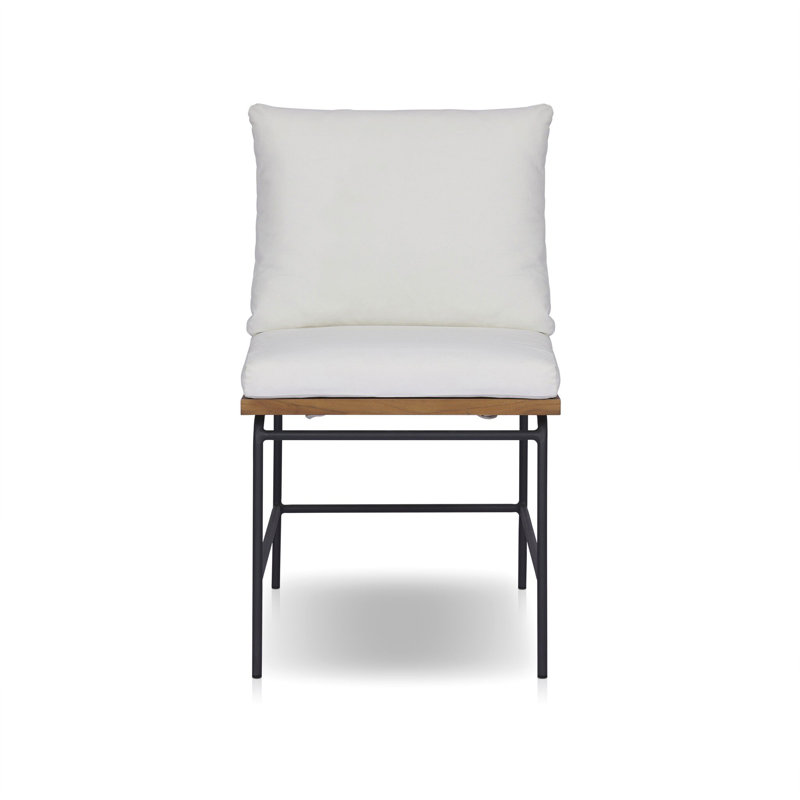 Chaise de terrasse avec coussin Nabi, Brun moyen