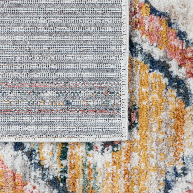 Tapis gris / brun Marin Southwestern, Rectangle 2 pi 8 po x 4 pi 11 po