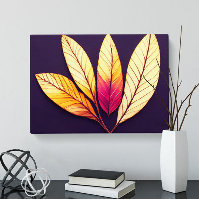 Deco Plant Leaf Vol.3 - Wrapped Canvas
