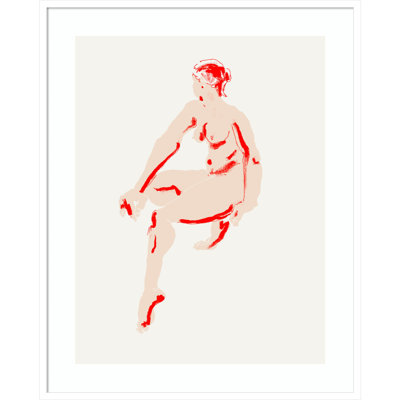 Naked Woman by Francesco Gulina Wood Framed Wall Art Print