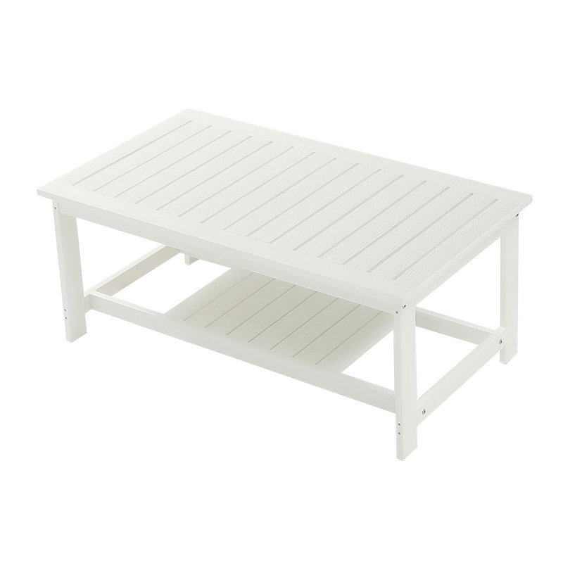 Table basse d'extérieur Muhidin, Blanc