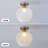 Single Light Frosted Glass Semi Flush Mount-503852214-503852218