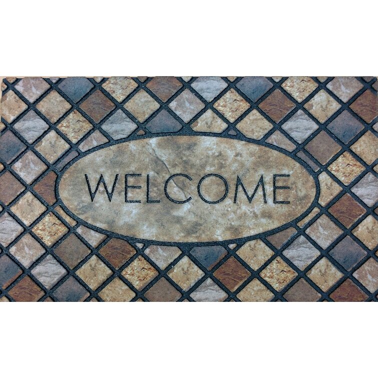 Non-Slip Geometric Outdoor Doormat