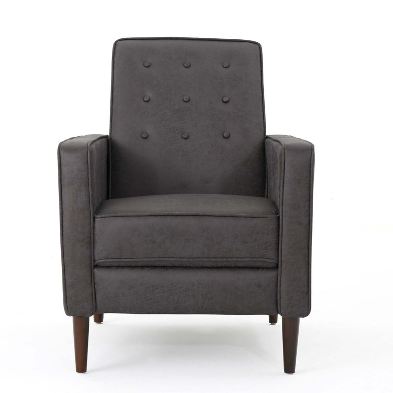 Canapé inclinable en tissu Mid-Century, Microfibre ardoise / microsuède
