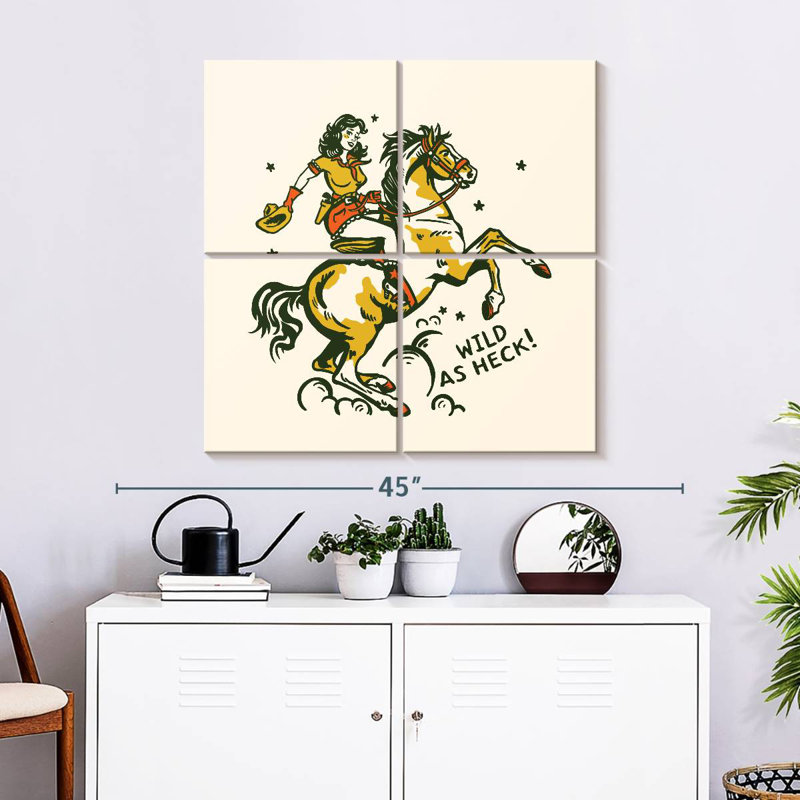 Lelar Western Wild As Heck, 32" H x 32" W