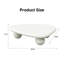 Table basse moderne avec 3 pieds, finition blanc crème, élégante pour le salon, style bois, facile à installer