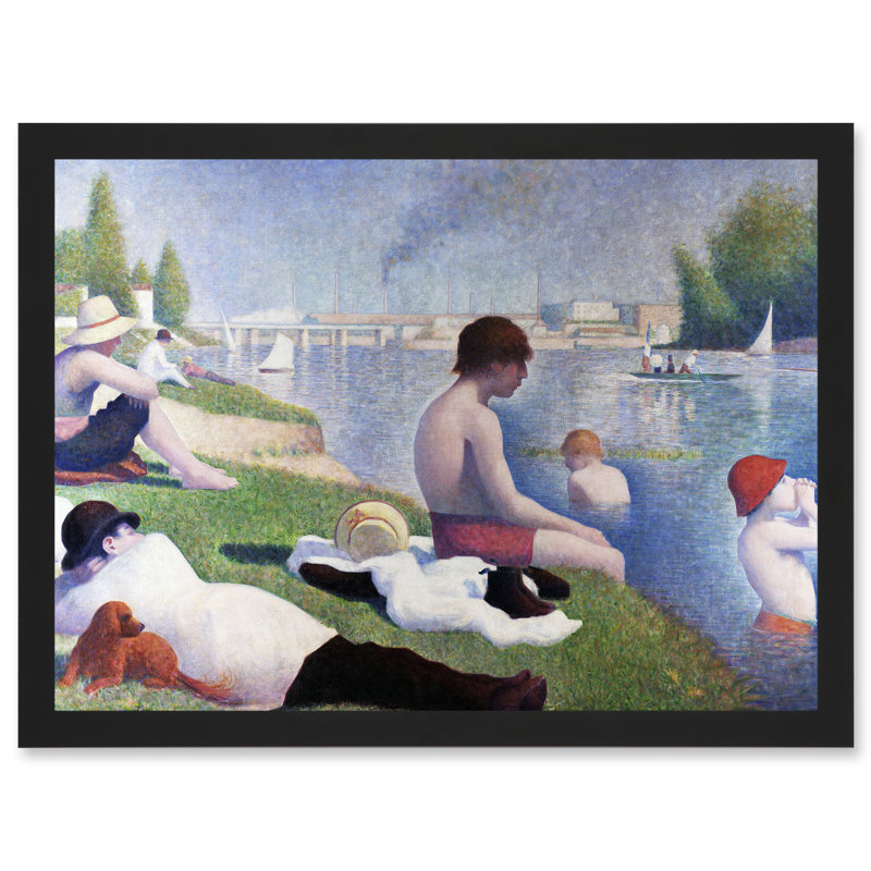 Georges Seurat Bathers At Asnieres by Georges Seurat - Single Picture Frame Painting