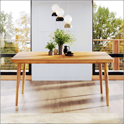 Table de salle à manger d'extérieur en bois d'acacia durable Janiyah