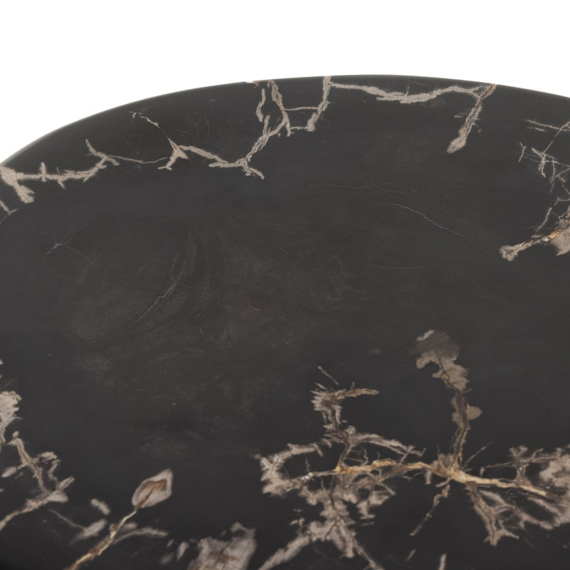 Kos End Table, Dark Petrified Wood